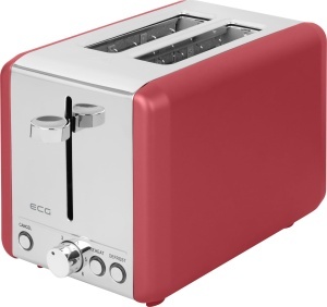 Toaster ECG ST 2708 Tradizione Corsa, 2 feliute, 780-925 W, rosu mat