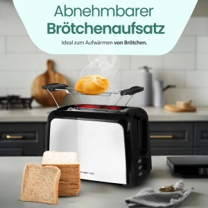 Toaster Emerio TO-123924, 750W, 2 fante extra late, negru - Img 3