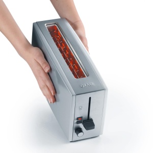 Toaster GRAEF TO90 Argintiu cu Brotchenaufsatz, 6 Stadii Braunare, Crumb Tray - Img 3