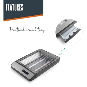 Toaster orizontal digital Lacor 69415, 1000W, 6 trepte, inox - Img 5