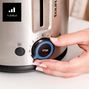 Toaster Taurus Mytoast Duplo Legend 1500W, 2 fante mari, 7 trepte de rumenire - Img 4