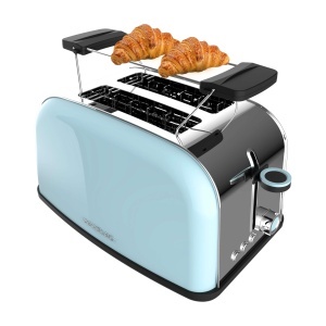Toaster vertical Cecotec Toastin time 850, 850W, 3.8 cm, inox, albastru