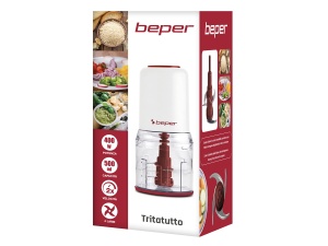 Tocator electric Beper, 500 ml, 400 W, alb, lame din otel inoxidabil - Img 8