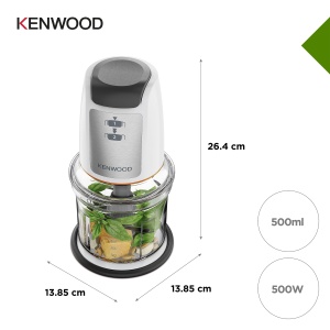 Tocator electric Kenwood Easy Chop CHP61100WH 500W 05L Alb - Img 5