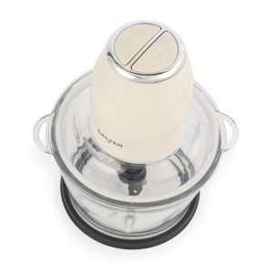 Tocator electric Salter Retro Cream, 1.2 litri, 500 W, lame inox, baza antialunecare - Img 4
