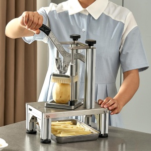 Tocator manual VEVOR pentru chipsuri de cartofi legume fructe lame din otel inoxidabil 14 inch 38 inch tocator comercial pentru betisoare fructe legum - Img 8