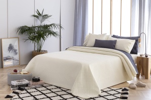 Todocama Steppdecke Rautenmuster 100 Microfibra Moale Universal
