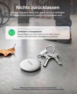 Tracker Bluetooth Belkin SureFind Spot, compatibil Apple si Google, alb - Img 5