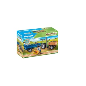 Tractor cu remorca PLAYMOBIL 71249, verde, 42 piese, pentru copii de la 4 ani - Img 5