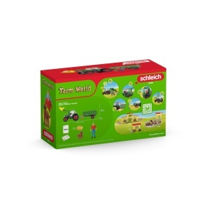 Tractor cu remorca Schleich Farm World 42608, 50 piese, cu figurine - Img 8