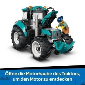 Tractor LEGO City 60498 pentru copii, 204 piese, culoare turcoaz - Img 4