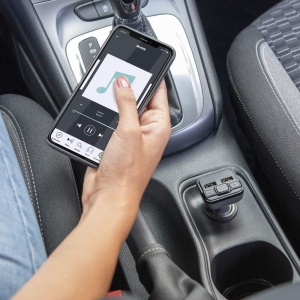 Transmitator FM Bluetooth Hama pentru radio auto cu incarcator auto (adaptor auto pentru priza bricheta cu conexiuni pentru microSD, stick USB si pentru incarcare, transmitator Bluetooth wireless) gri - Img 6