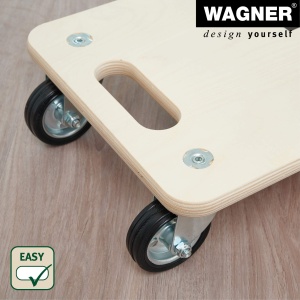 Transportroller WAGNER MM 1327, 300 kg, 59 x 29 cm, cu roti din cauciuc - Img 4