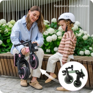 Tricicleta 3-in-1 MoMi FILO pentru copii 1-3 ani pliabila roti EVA 6 - Img 6