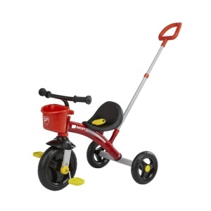 Tricicleta Chicco U-GO 2in1, cu maner telescopic, rosu, pentru copii 18 luni - 5 ani