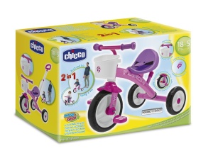 Tricicleta pentru copii Chicco U-GO 2in1 tricicleta pentru fete si baieti cu maner reglabil pe inaltime centura de siguranta si cos de depozitare max  - Img 4