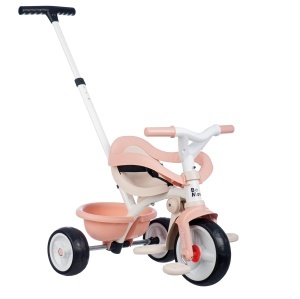 Tricicleta pentru copii Smoby Be Move Komfort Rose, cu maner ajustabil, 10 luni