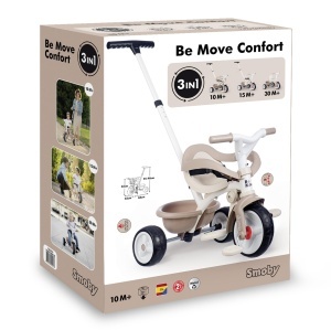 Tricicleta Smoby Be Move Komfort, bej, cu maner ajustabil, pentru copii de la 10 luni - Img 8