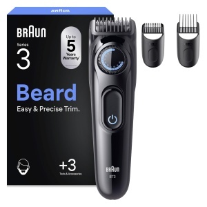 Trimmer barba Braun Series 3 BT3520, negru, 40 lungimi, 50 min autonomie