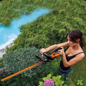 Trimmer de gard viu fara fir WORX WG261E.9 - Trimmer de gard viu si arbusti cu lungime lama de 44 cm - Distanta dintilor de 16 mm - Ideal pentru garduri vii inalte - Usor si compact - Compatibil PowerShare - Fara baterie si incarcator - Img 9