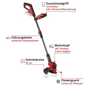 Trimmer de gazon Einhell GE-CT 1825 Li-Solo Power X-Change 180deg motorizat fara acumulator - Img 3