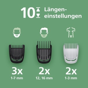 Trimmer multifunctional Philips Multigroom Seria 3000 MG394615 9 accesorii Lame auto-ascutite Autonomie 90 min - Img 3