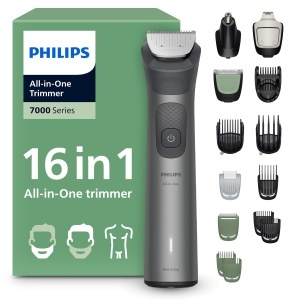 Trimmer multifunctional Philips Multigroom Series 7000 MG793115 16 accesorii lame autoascutite autonomie 120 min