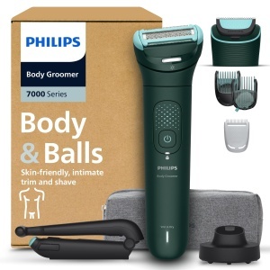 Trimmer pentru Barbati Philips Body Groomer 7000 BG748530, 2D Flexibil, 120 min autonomie