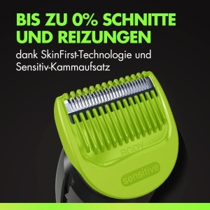 Trimmer pentru corp si intimitate GilletteLabs i7, tehnologie SkinFirst, negruverde - Img 4
