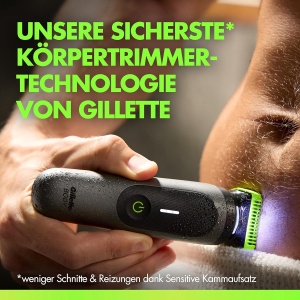 Trimmer pentru corp si zona intima GilletteLabs i7, tehnologie SkinFirst, negruverde - Img 2