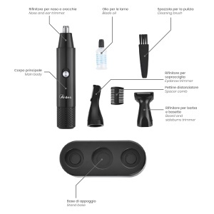 Trimmer pentru nas si urechi Ardes ARTRIM01, 3 in 1, putere 10000 RPM, cu accesorii - Img 2
