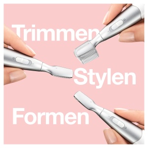 Trimmer pentru sprancene Braun FG1106, compact, cu 3 capete de taiere - Img 3