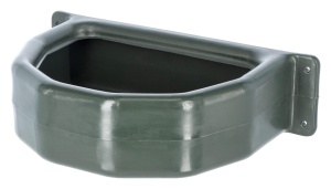 Trog de hrana pentru animale Kerbl, din plastic, forma semicirculara, usor de montat - Img 1