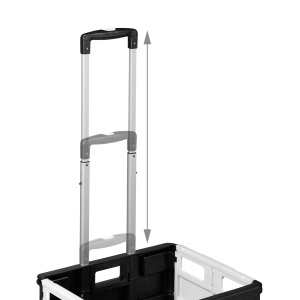 Trolley de cumparaturi Relaxdays, pliabil, 50L, 35kg, negrugri - Img 8