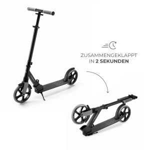 Trottineta Kinderkraft Freely, 100 kg, inaltime ajustabila, negru - Img 4