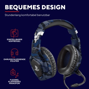 Trust Gaming Headset GXT 488 Forze-B PS4PS5 Microfon pliabil Albastru - Img 5