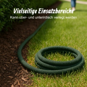 Tub de irigare Relaxdays, 10 m, verde, flexibil, economisire apa - Img 5