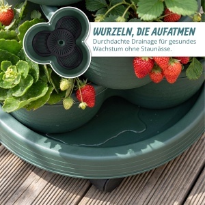Turn de plante Relaxdays, 5 etaje, mobil, verde, 66x33 cm - Img 6