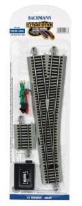 Turnout Dreapta HO Bachmann 44566 - Cale Ferata Nickel Silver cu Roadbed Gri - Img 2