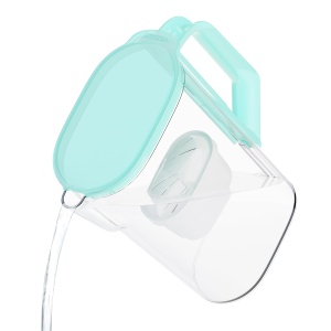 Ulcior cu filtru de apa Wessper 2.7L pentru usa frigiderului, carafa de apa cu filtru de carbune activ, ulcior de apa compatibil cu cartusul filtrant Brita Maxtra - menta