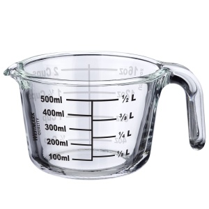 Ulcior de masurare Westmark volum de umplere 05 l pentru cuptor cuptor cu microunde congelator sticla borosilicata transparentnegru 30622260