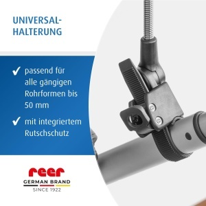 Umbrela pentru carucior reer ShineSafe UV-Schutz UPF 80 80 cm Grau-Melange - Img 6