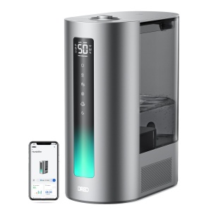 Umidificator inteligent Dreo 6L pentru camere mari, ceata calda si rece pentru dormitor, functionare de 60 de ore, senzor precis de umiditate, difuzor de aroma si compatibil cu Alexa. - Img 1