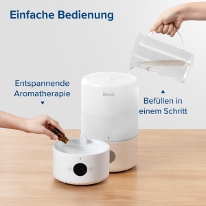 Umidificator inteligent Levoit Dual 200S 3L 19dB senzor umiditate alb - Img 8