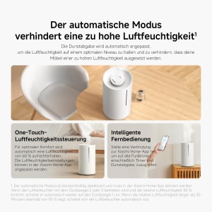 Umidificator Inteligent Xiaomi Smart Humidifier 2, Capacitate 4.5L, Nebulizare 350mLh - Img 8