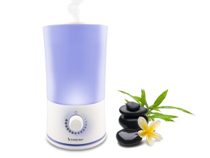 Umidificator si difuzor aromaterapie Beper 70.401, 2.4L, 30W, LED 7 culori, Alb