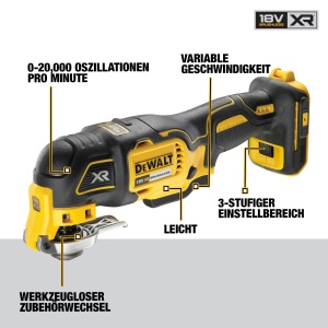 Unelte multifunctionale Dewalt DCS356NT 18V fara acumulator si incarcator LED inclus - Img 2