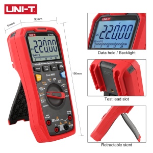 UNI-T UT161E 1000V 20A Multimetru digital 22000 Numere Afisaj NCV hFE Gama de masini True RMS AC / DC Tensiune Curent Rezistenta Capacitate Tester - Img 3