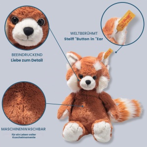 Ursulet de plus Steiff Benji Roter Panda 28cm, rotbraun, Ginger - Img 2