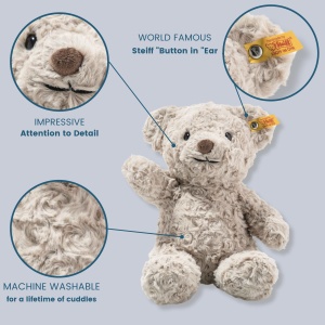 Ursulet de Plus Steiff Honey 28 cm, Culoare Gri, Moale si Cuddly - Img 2